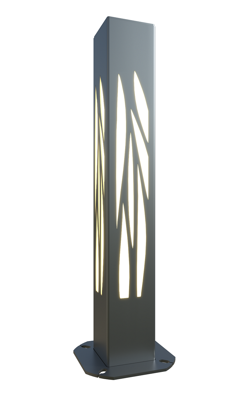 Decorative LED pole 3 ft. Vienna OD 3,5x3,5 (Galvanized steel) One side 30W 4050Lm